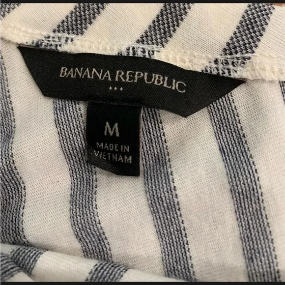 Banana Republic Women's Medium Top One Shoulder Beachy Nautical Vacation Breezy - Picture 7 of 11